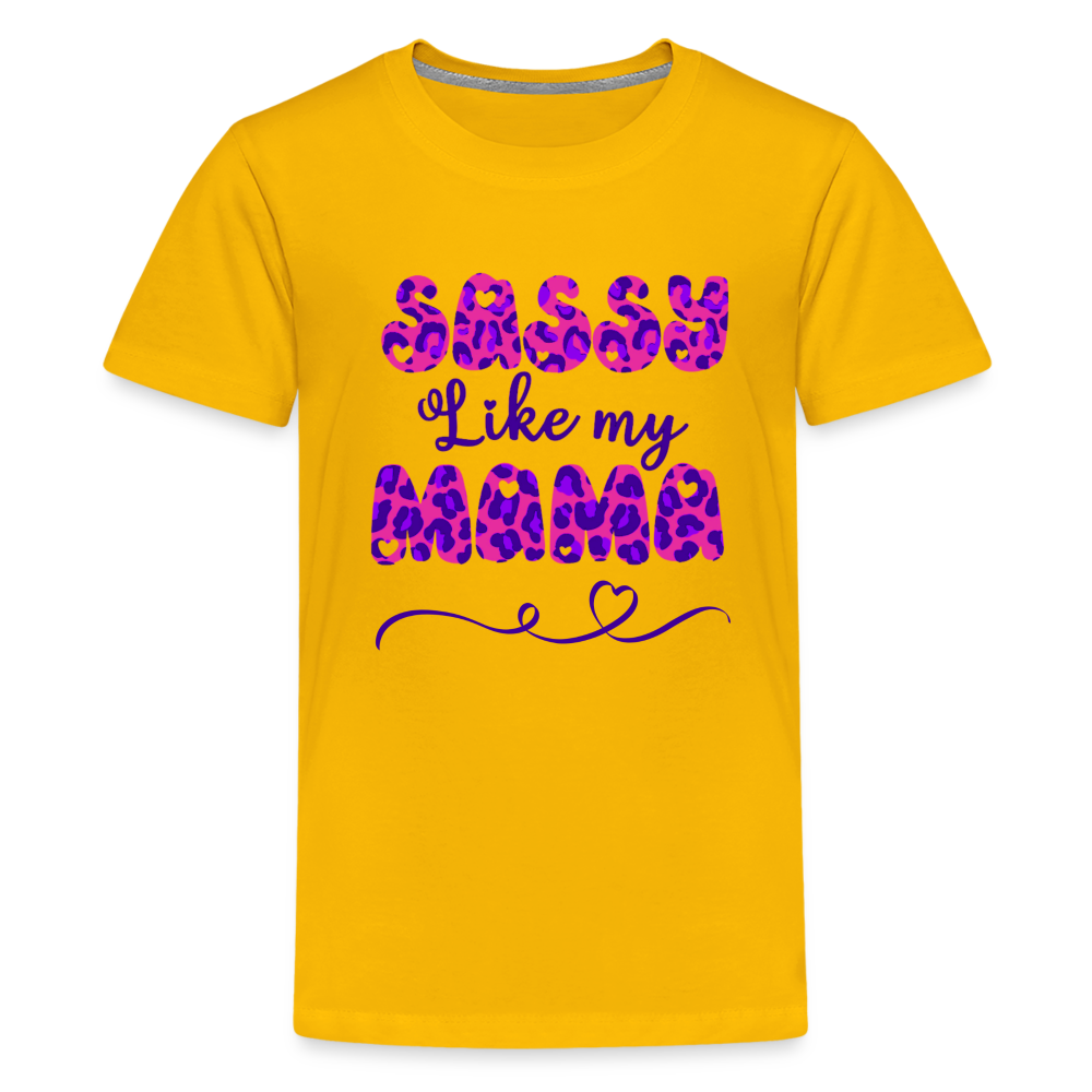 Girls Sassy Like My Mama T-Shirt - sun yellow