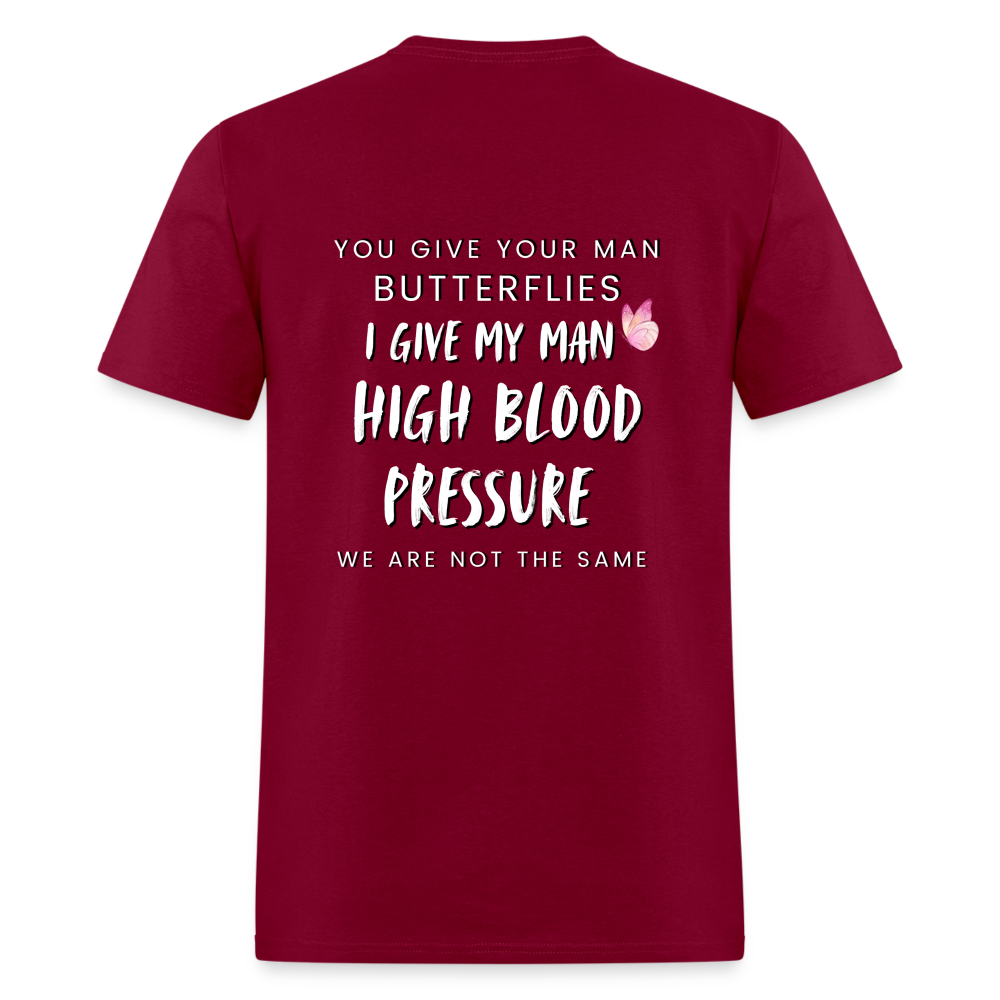 FWC Butterflies & High Blood Pressure Classic T-Shirt - burgundy