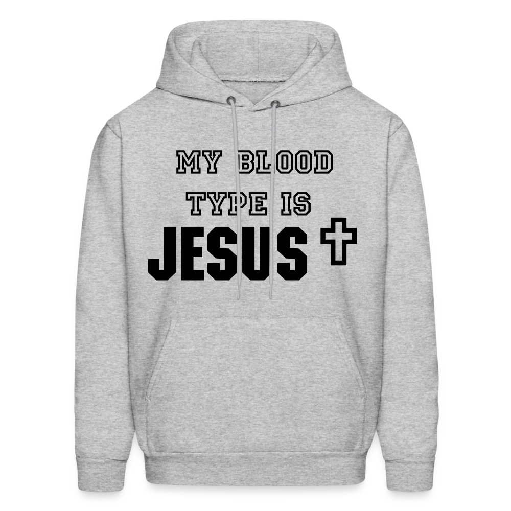 Blood type Hoodie - heather gray