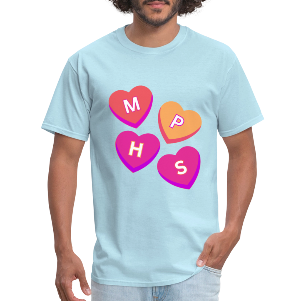 MPHS Convo Hearts Classic T-Shirt - powder blue