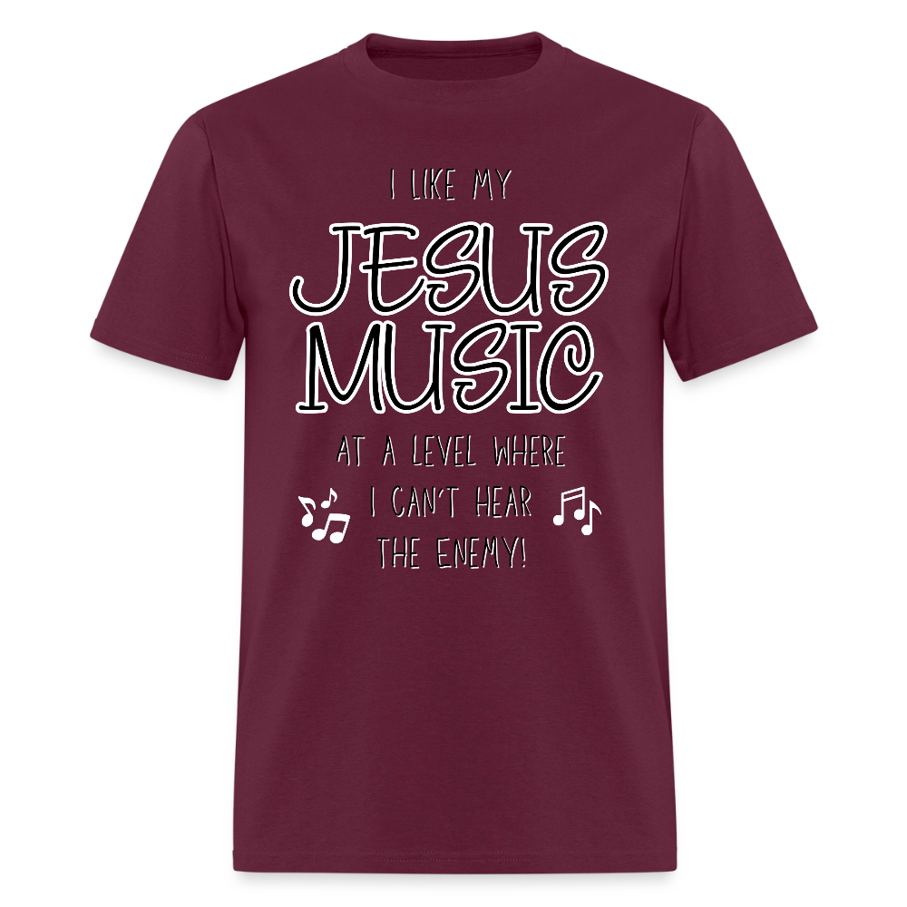 Jesus Music T-Shirt | GILDAN 5000 - burgundy