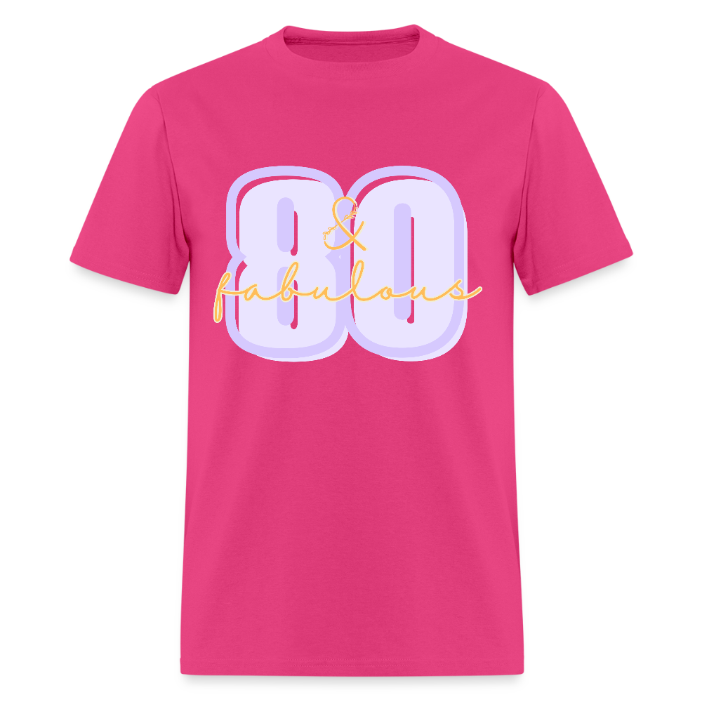 Purple 80 & Fabulous Classic T-Shirt - fuchsia