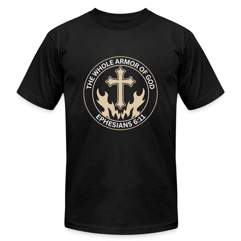 Ephesians 6:11 Unisex Jersey T-Shirt by Bella + Canvas - black
