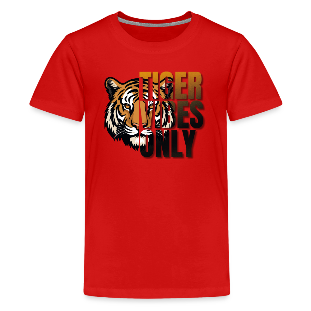Tiger Vibes Only Kids T-Shirt - red