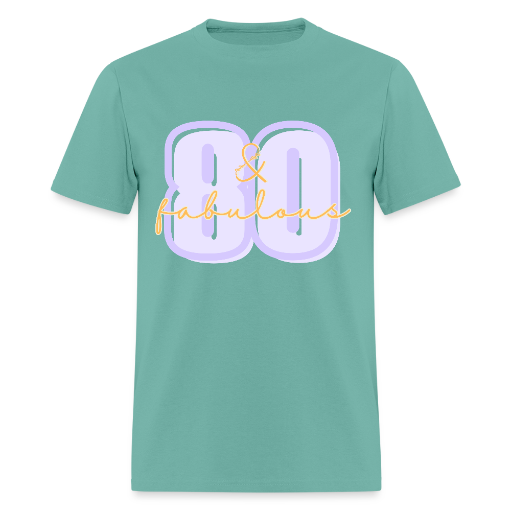 Purple 80 & Fabulous Classic T-Shirt - aquatic