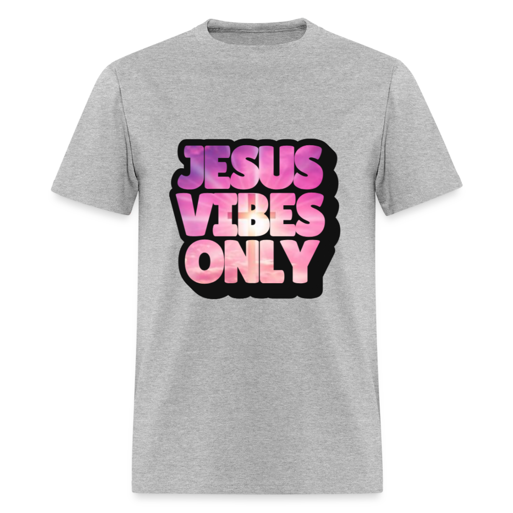 Jesus Vibes Only PINK & PURPLE Unisex Classic T-Shirt - heather gray