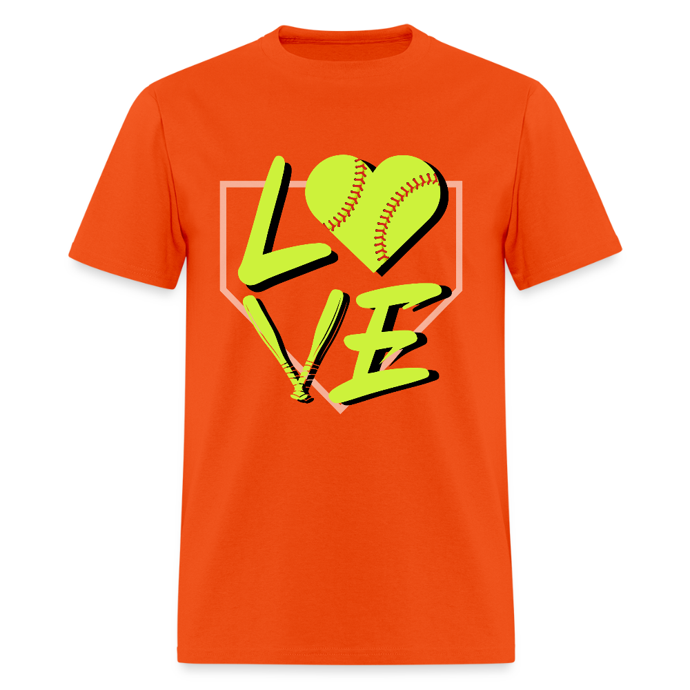 Softball LOVE Block Classic T-Shirt - orange