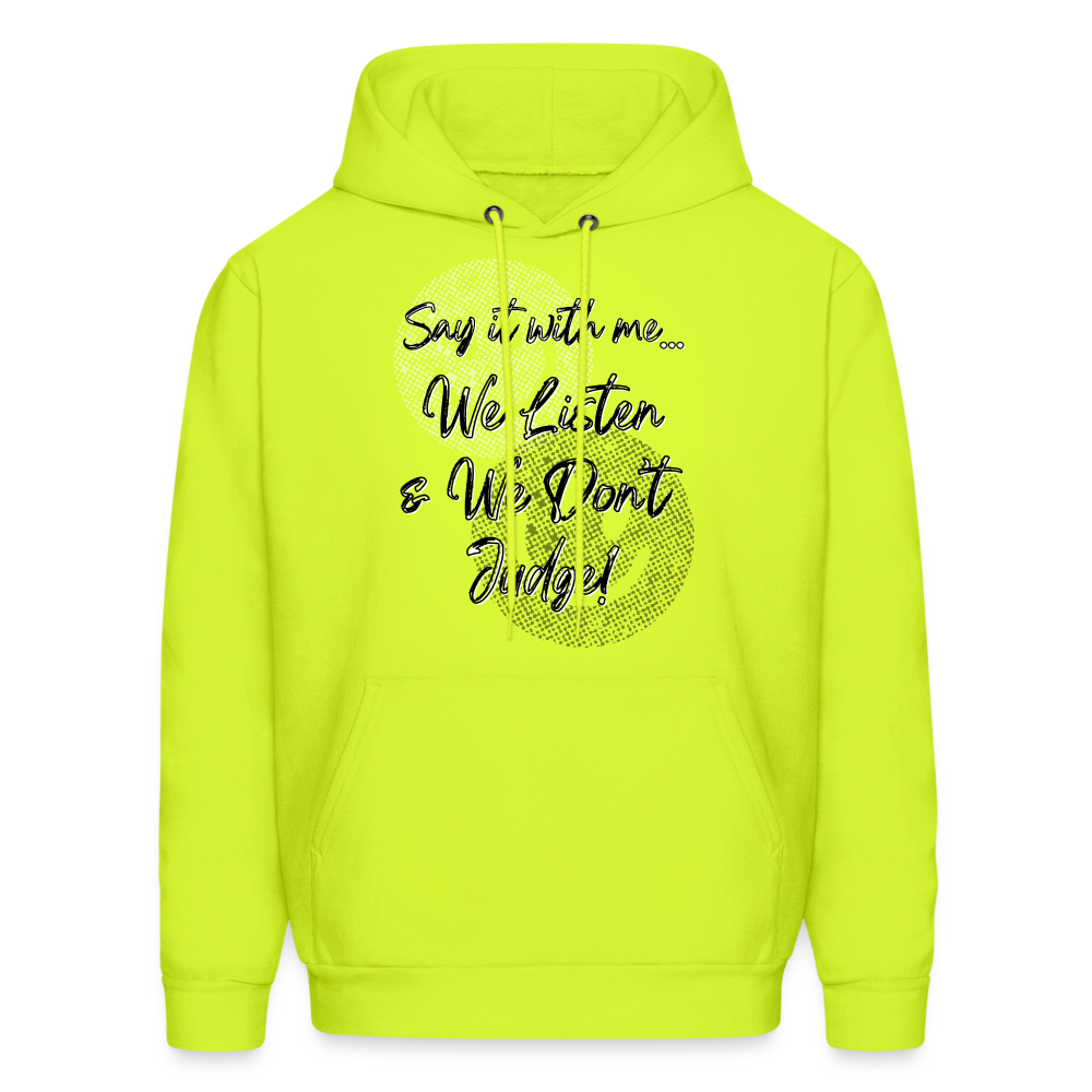 Don't Judge Hoodie - safety green