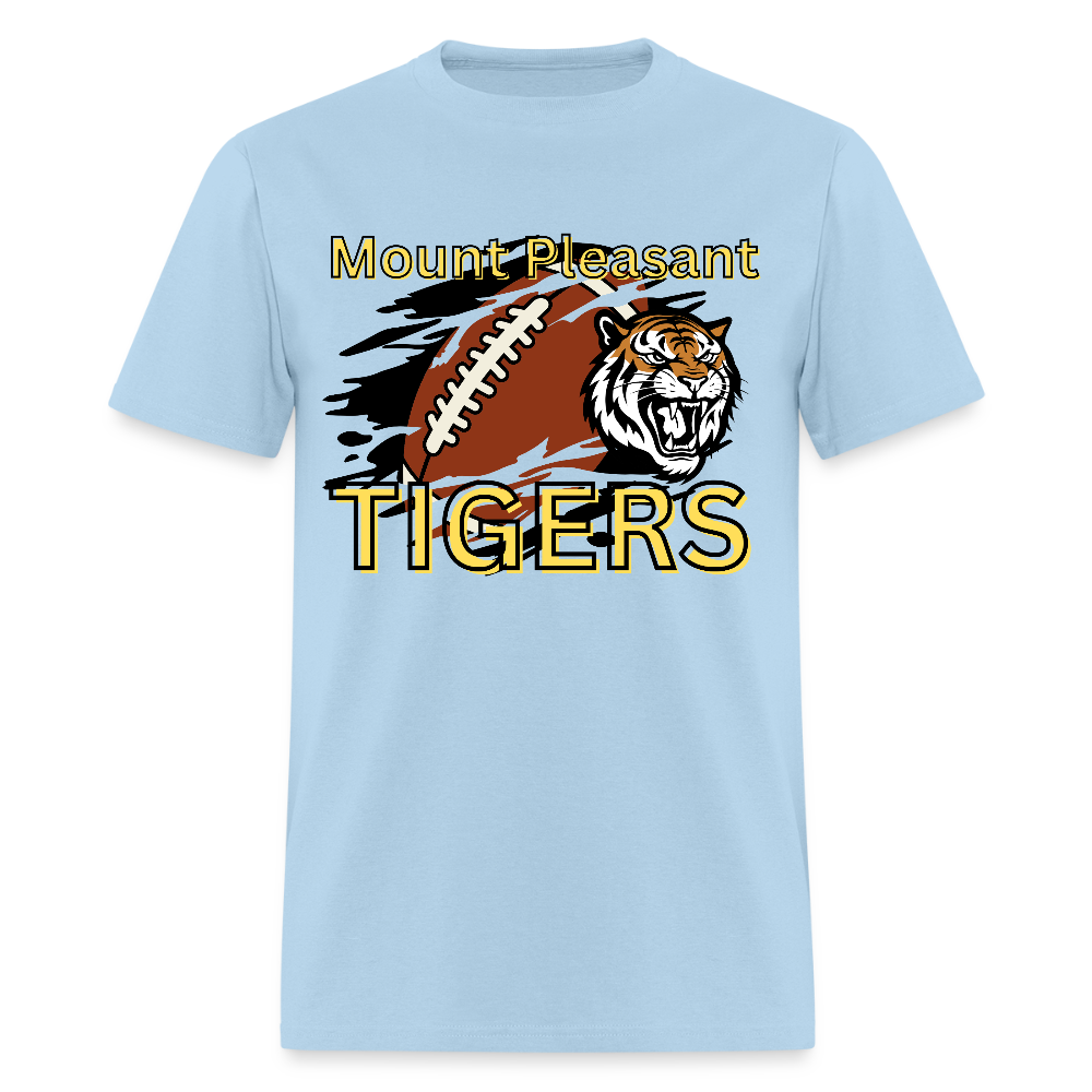 Mount Pleasant TIGERS Football T-Shirt | GILDAN 5000 - powder blue