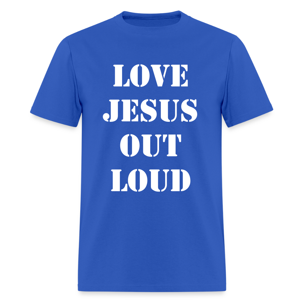 LOVE JESUS OUT LOUD STENCIL Unisex Classic T-Shirt - royal blue