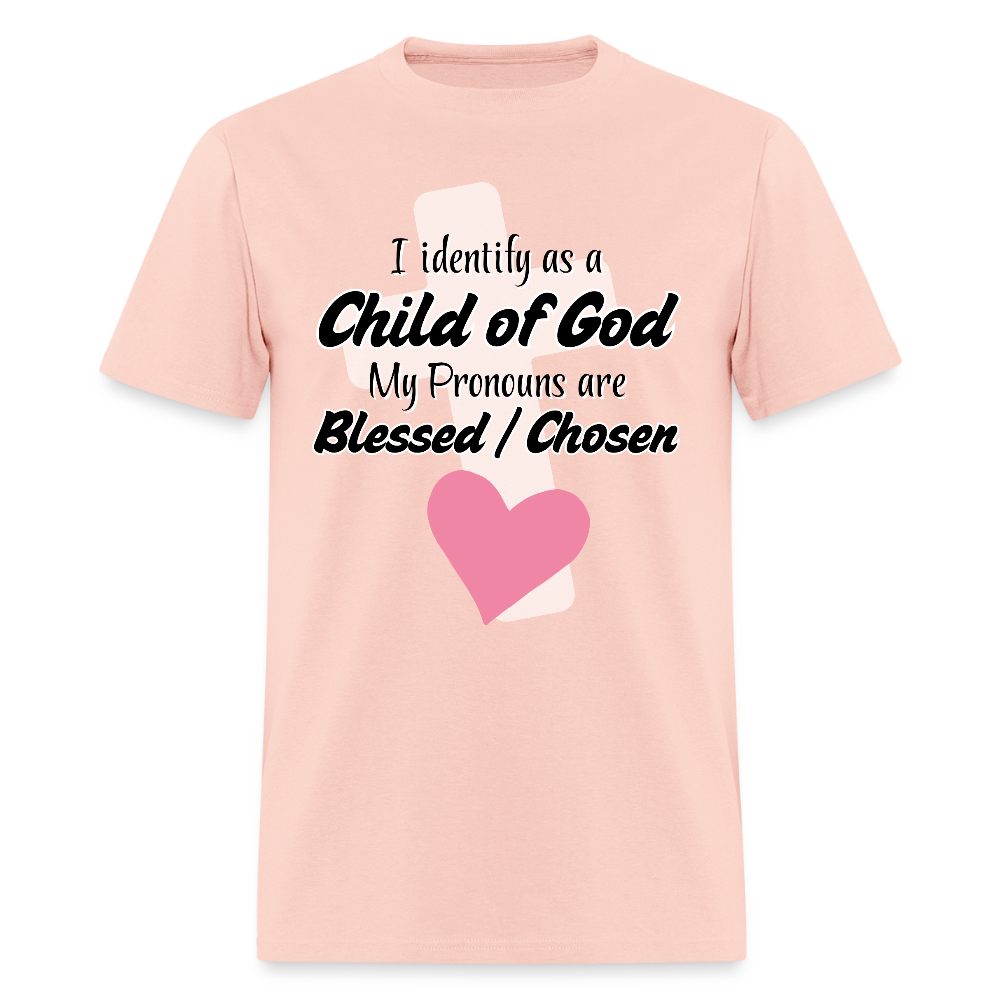 Child of God Cross & Heart Classic T-Shirt - blush pink