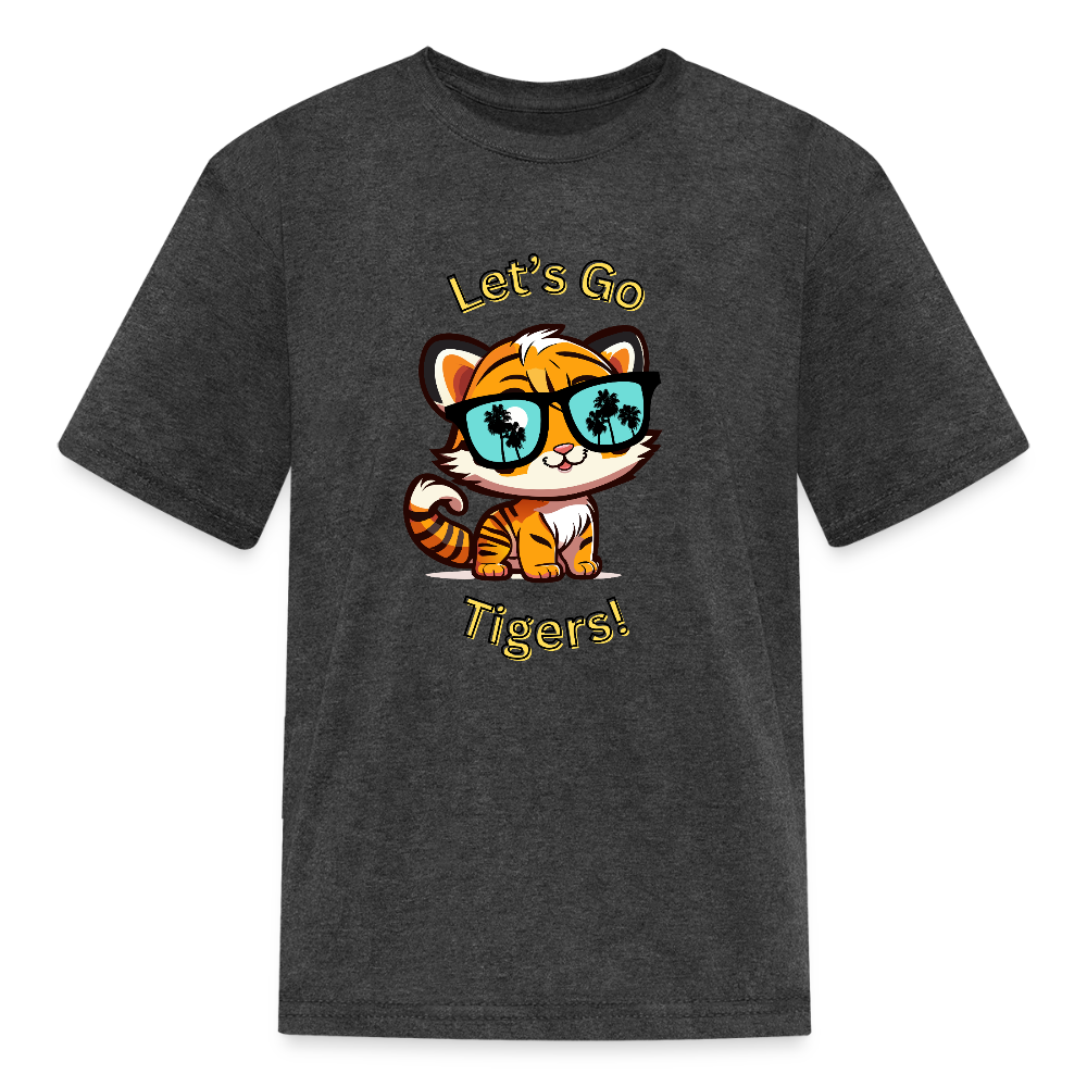 Let's Go Tigers Kids' T-Shirt - heather black