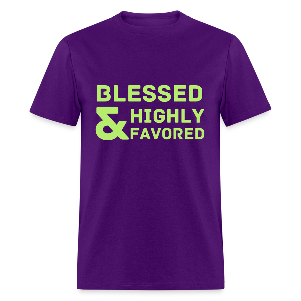 Blessed and Highly Favored Classic T-Shirt - purple