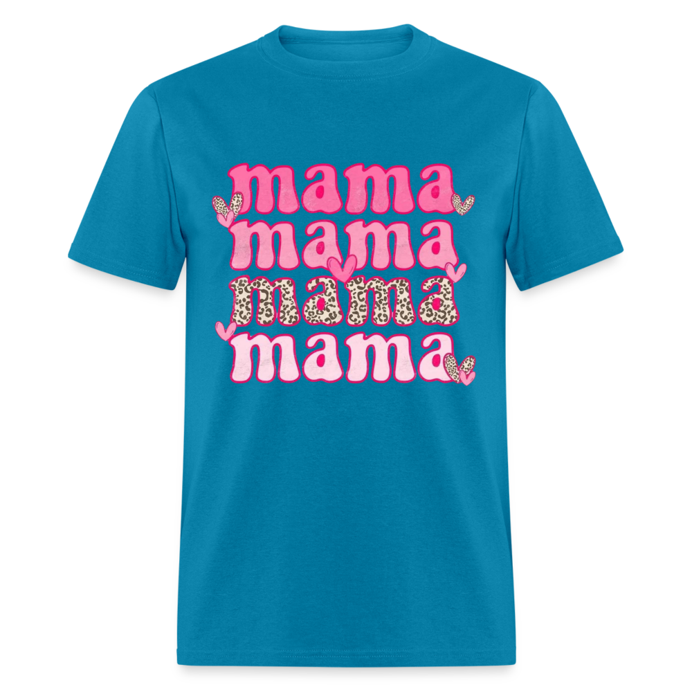 MAMA Hearts Unisex Classic T-Shirt - turquoise