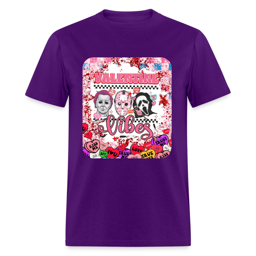 Valentine Vibes Unisex Classic T-Shirt - purple