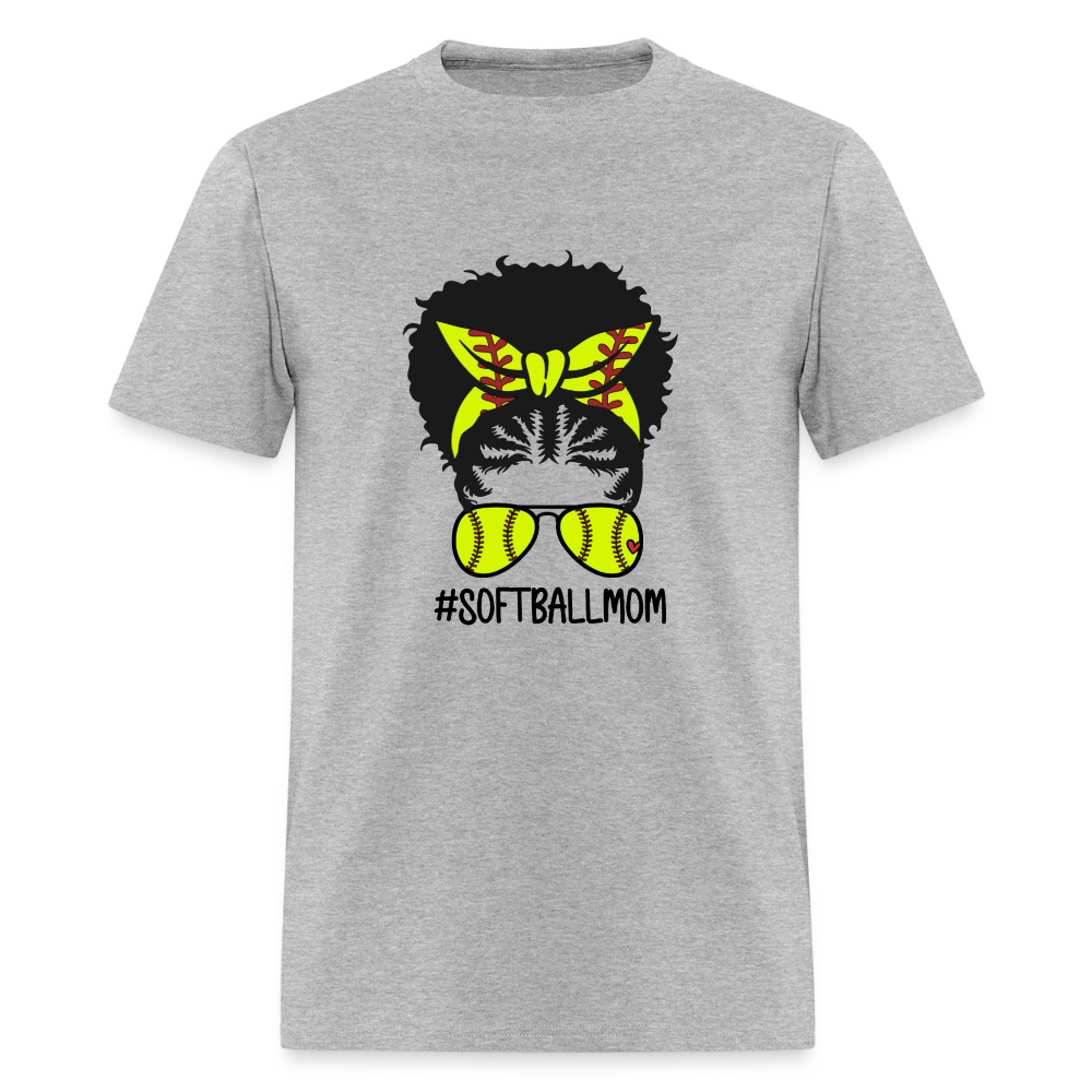 Soft Ball Mom Fro Classic T-Shirt - heather gray