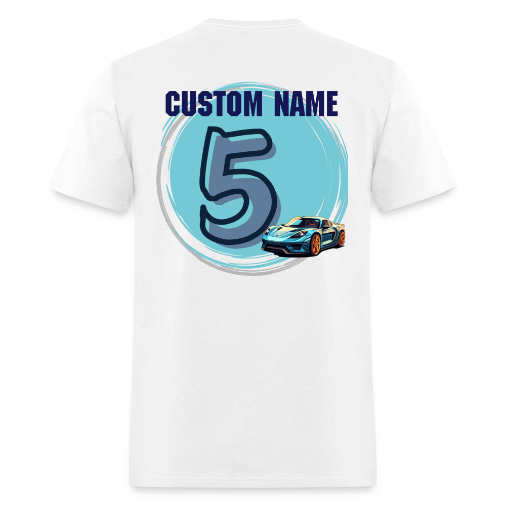 Daddy of the Birthday Car 5 Custom Classic T-Shirt - white