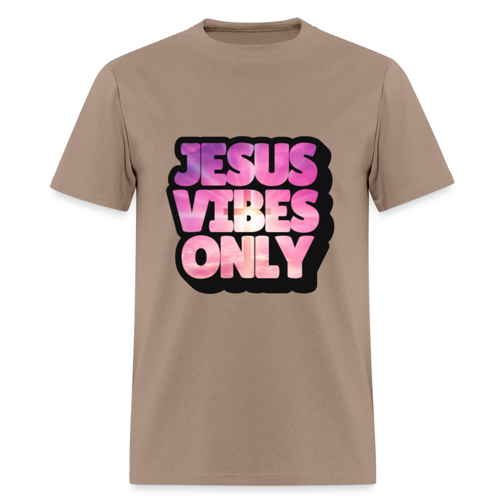 Jesus Vibes Only PINK & PURPLE Unisex Classic T-Shirt - brown savana