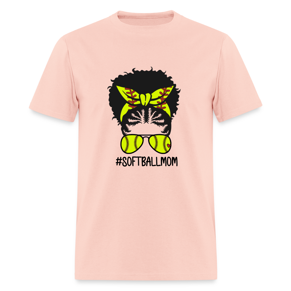 Soft Ball Mom Fro Classic T-Shirt - blush pink