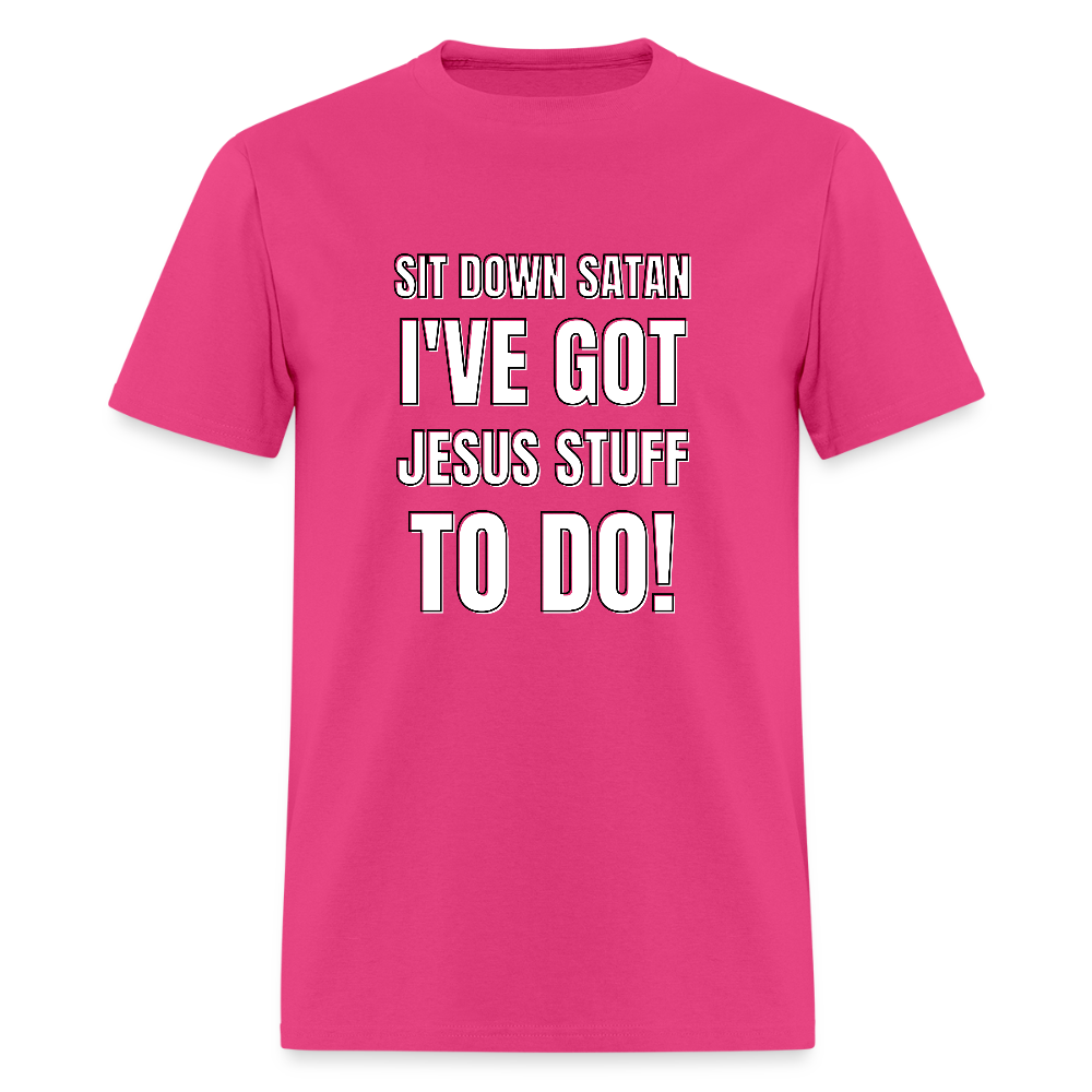 Sit Down Satan Unisex Classic T-Shirt - fuchsia