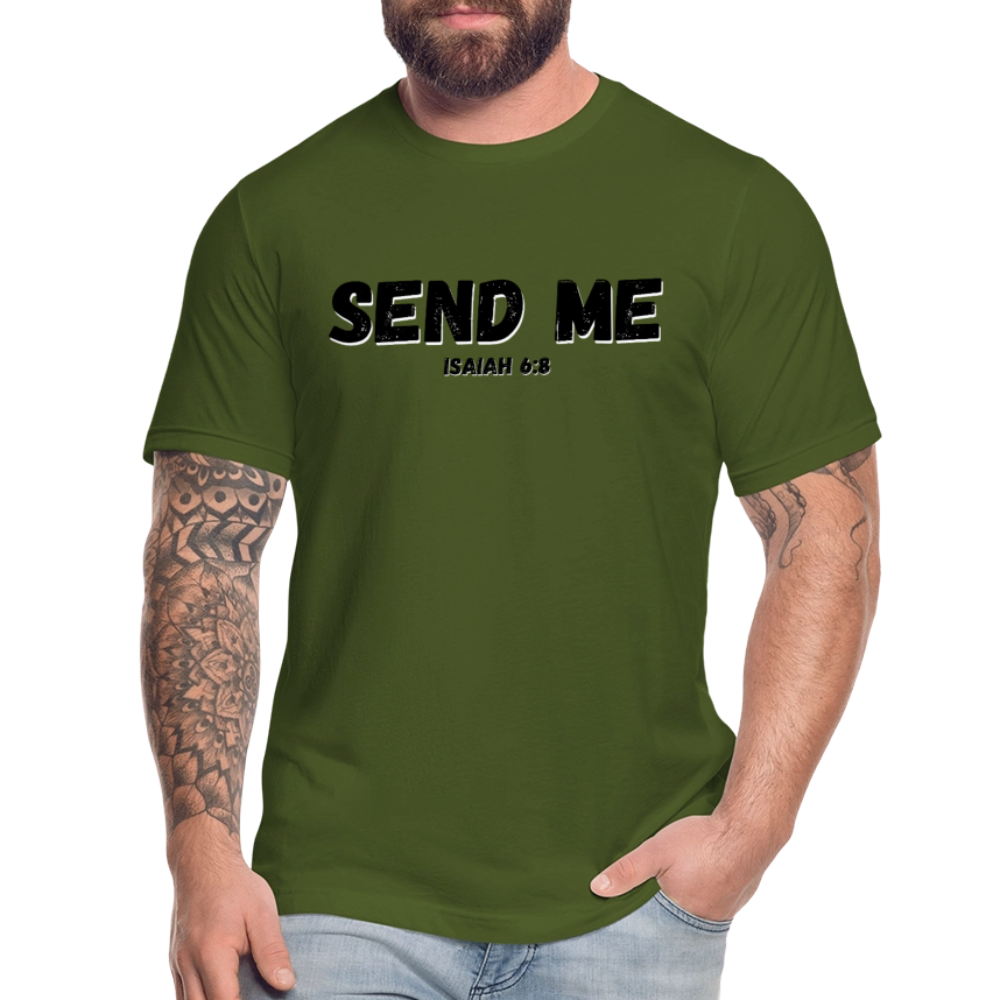Send Me Unisex Jersey T-Shirt by Bella + Canvas - olive