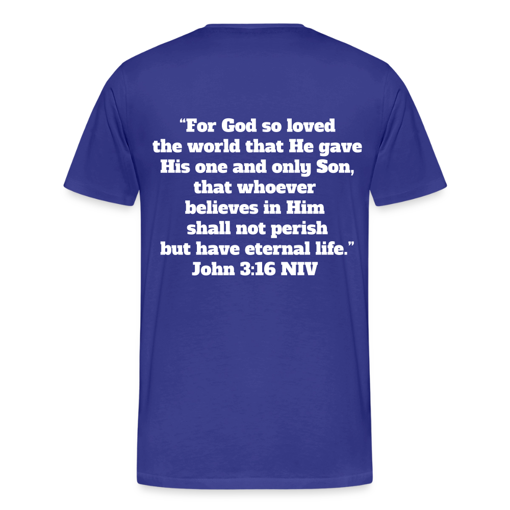 John 3:16 Premium Adult T-Shirt - royal blue