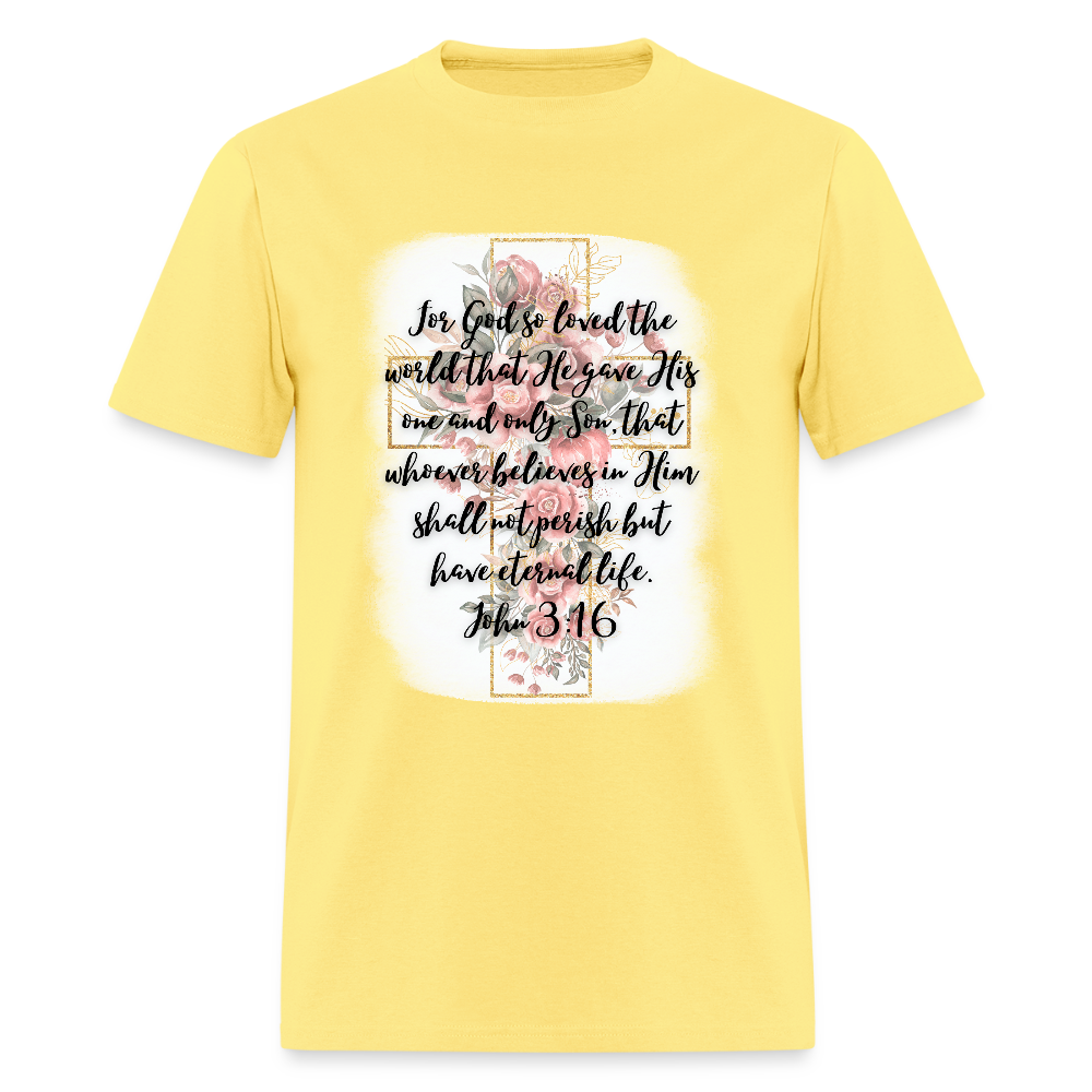 John 3:16 Cross Classic T-Shirt - cornsilk