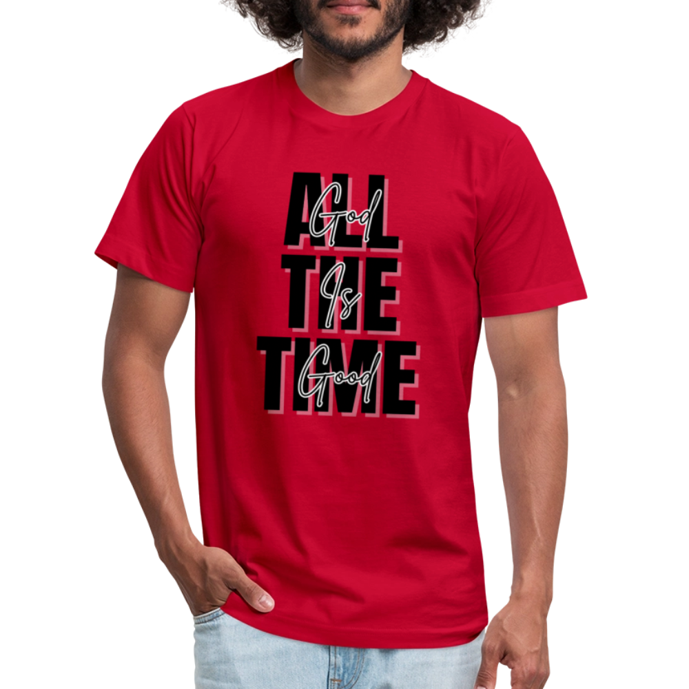 God is Good Unisex Jersey T-Shirt by Bella + Canvas - red