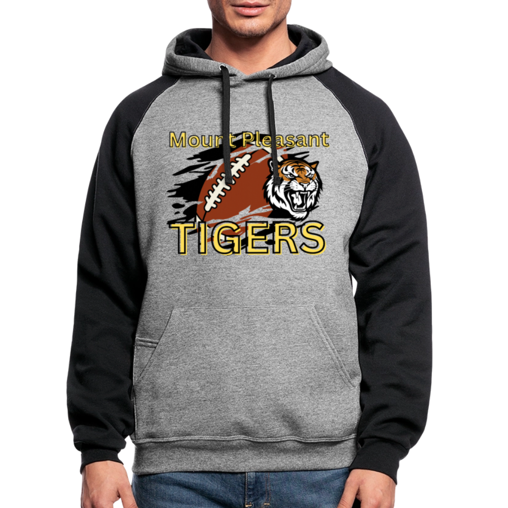 MP Tigers Football Colorblock Hoodie - heather gray/black