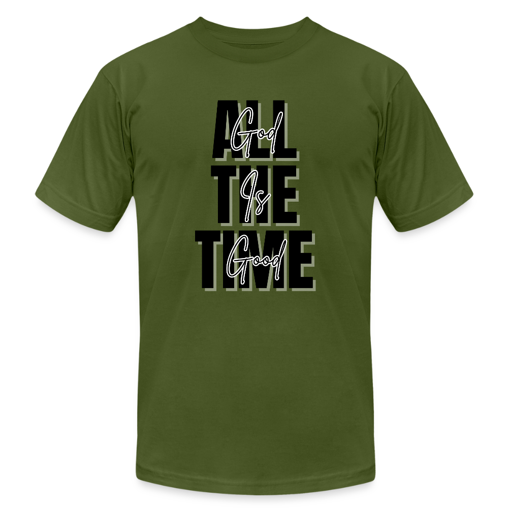 God is Good Unisex Jersey T-Shirt by Bella + Canvas - olive