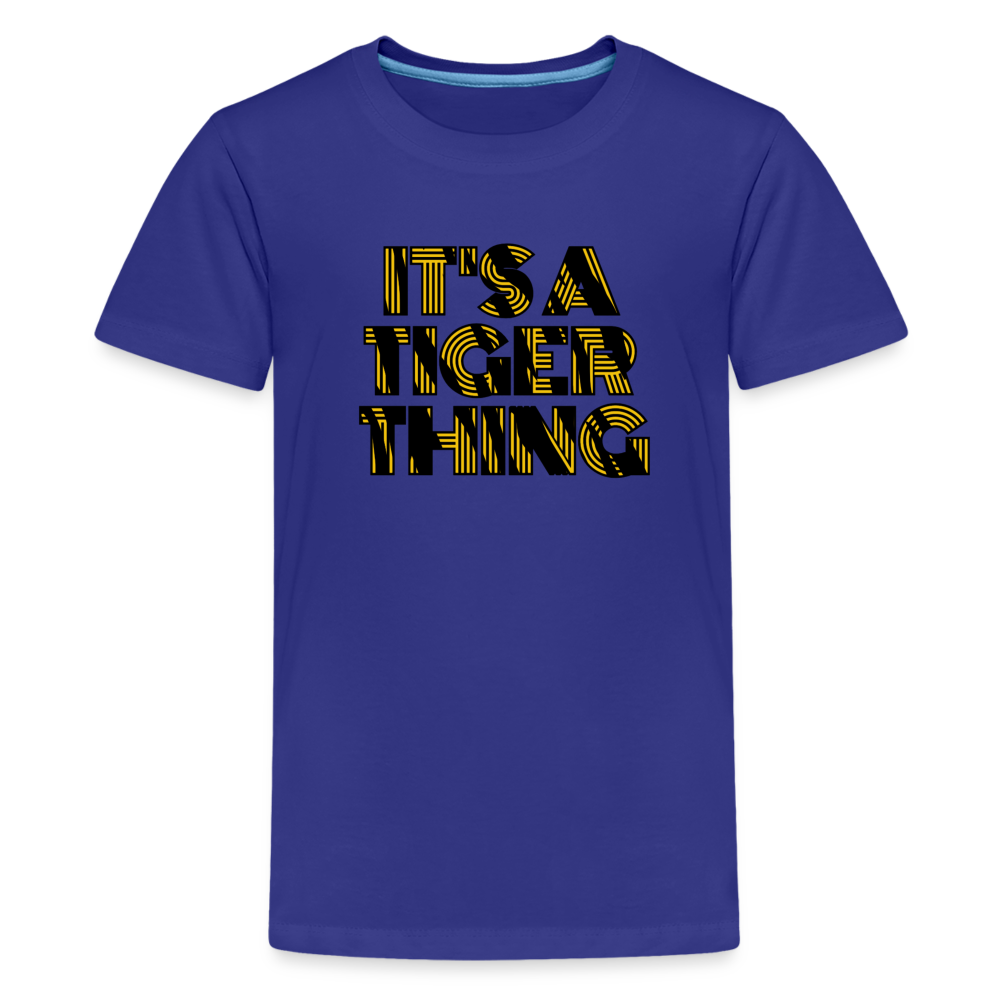 It's A Tiger Thing Kids T-Shirt - royal blue