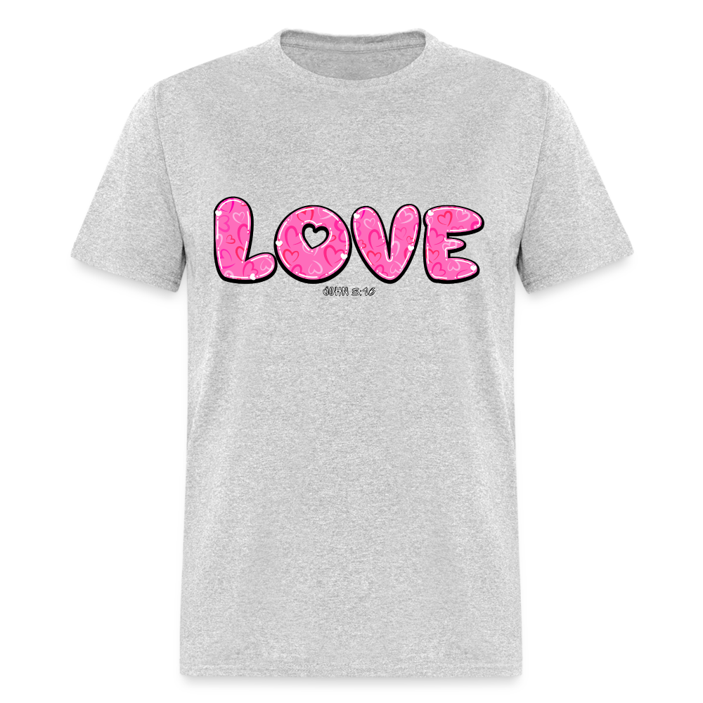 John 3:16 Pink Classic T-Shirt - heather gray