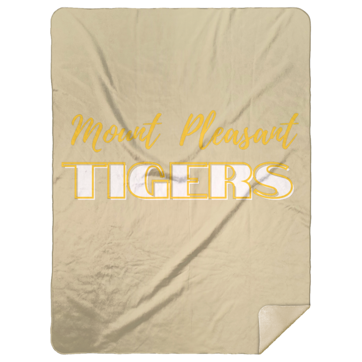 Gold MP Tigers Premium Mink Sherpa Blanket 60x80