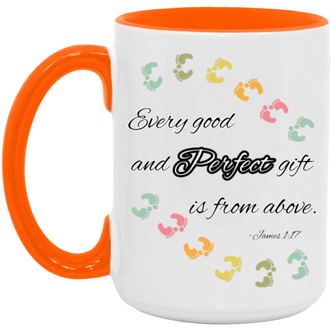 James 1:17 feet 15oz Accent Mug