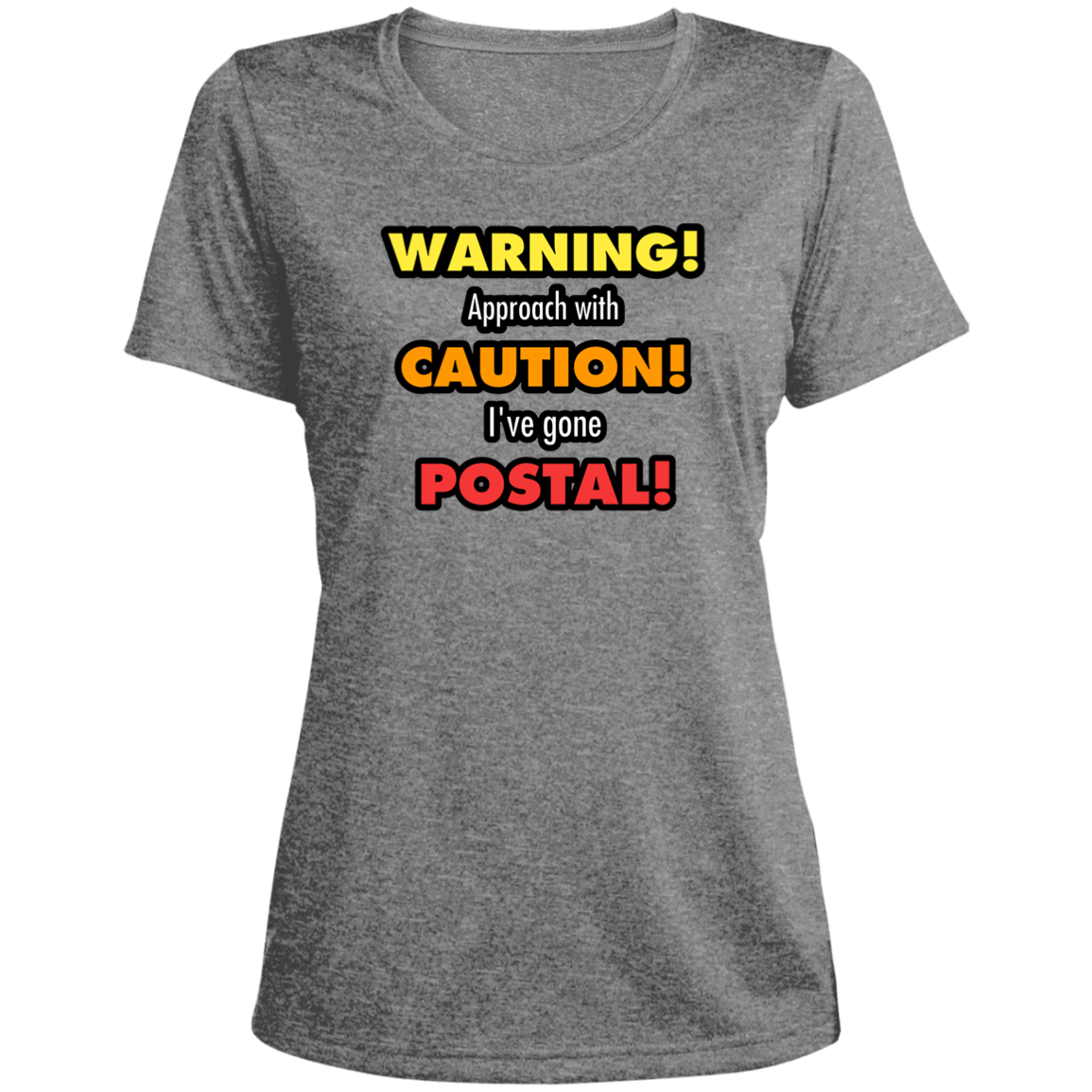 Gone Postal Ladies' Heather Scoop Neck Performance Tee