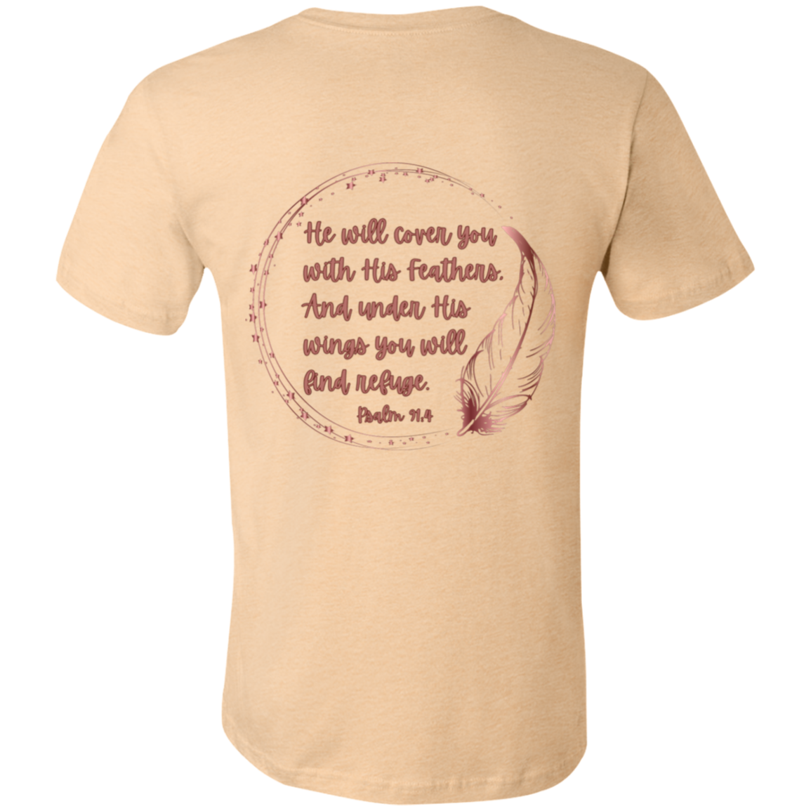 Psalm 91:4 Mauve Unisex Jersey Short-Sleeve T-Shirt