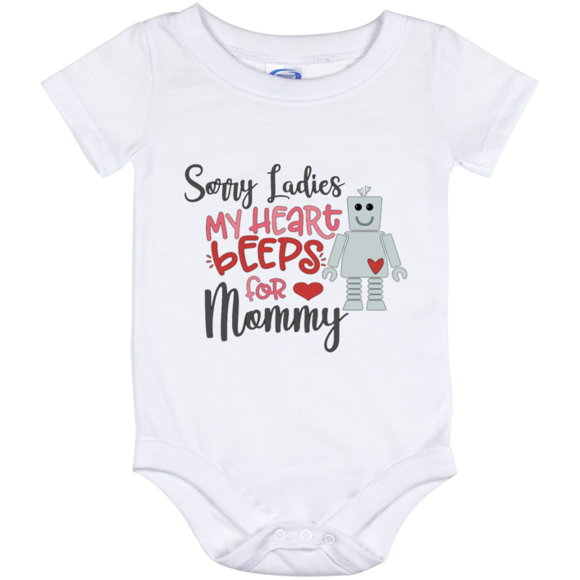 My Heart Beeps for Mommy Baby Onesie 12 Month