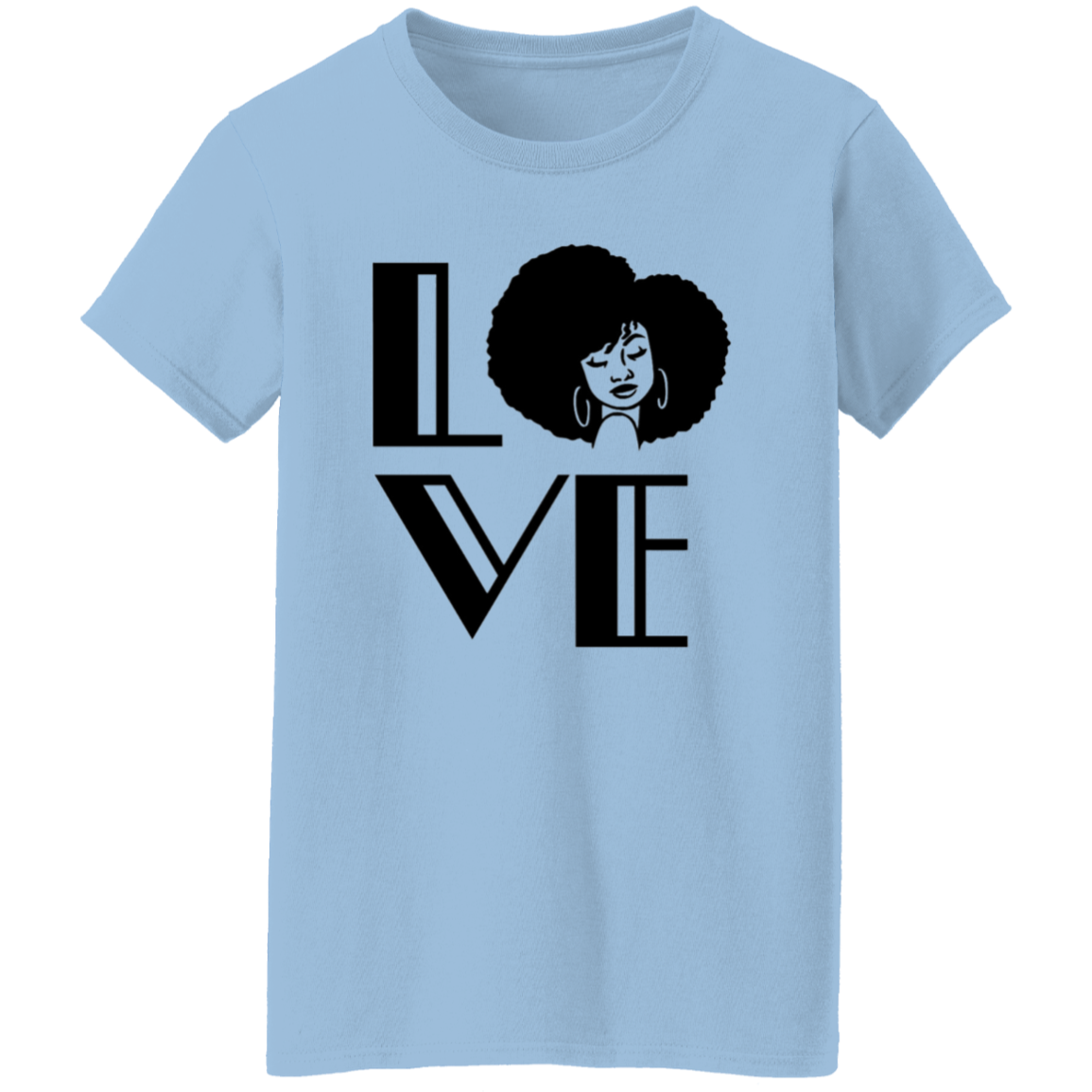 Afro Love- Ladies' 5.3 oz. T-Shirt