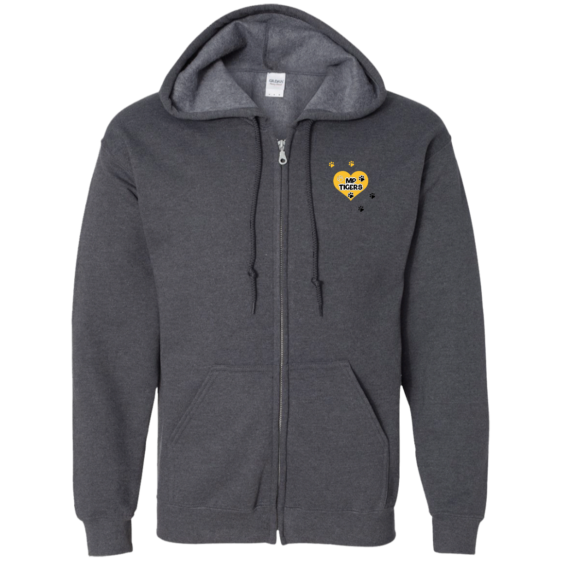 MP Tigers Leaving Tracks- Zip Up Hooded Sweatshirt Plus Size