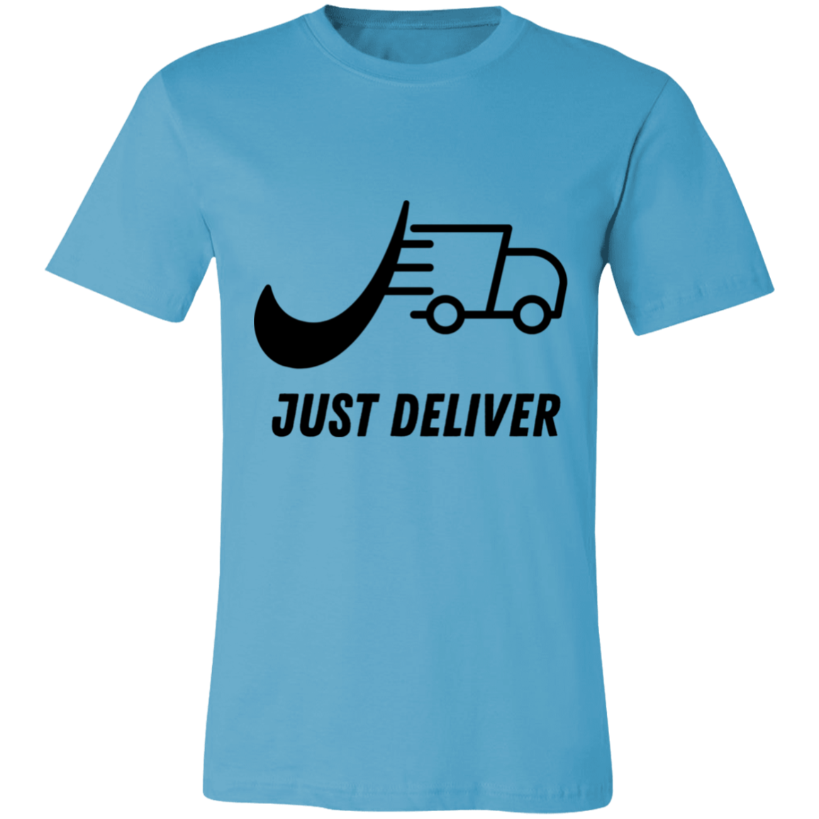 Just Deliver Truck Black Unisex Jersey Short-Sleeve T-Shirt