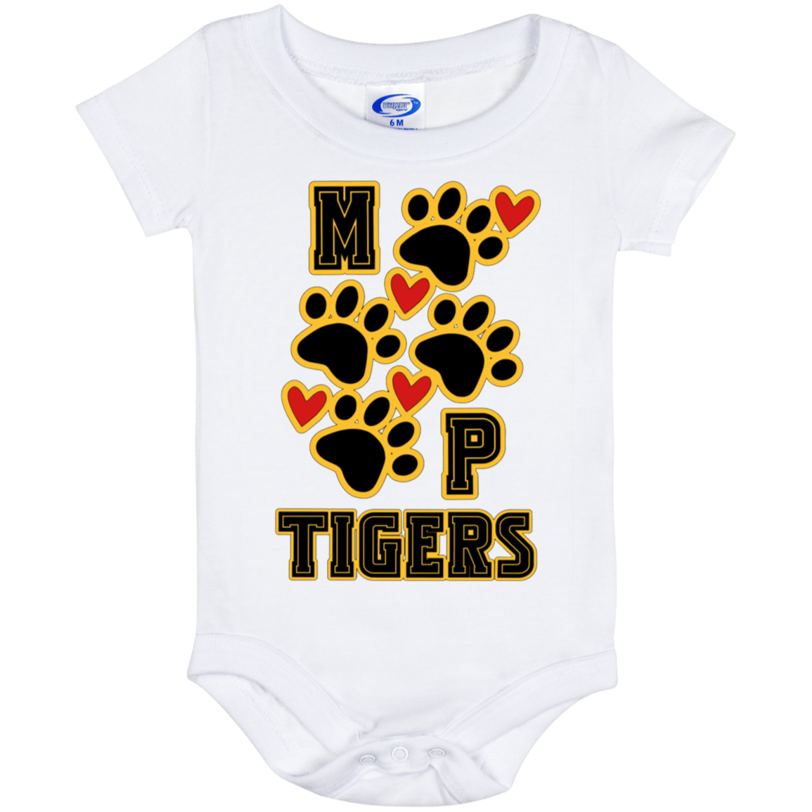 MP Tigers Heart & Sole- Baby Onesie 6 Month