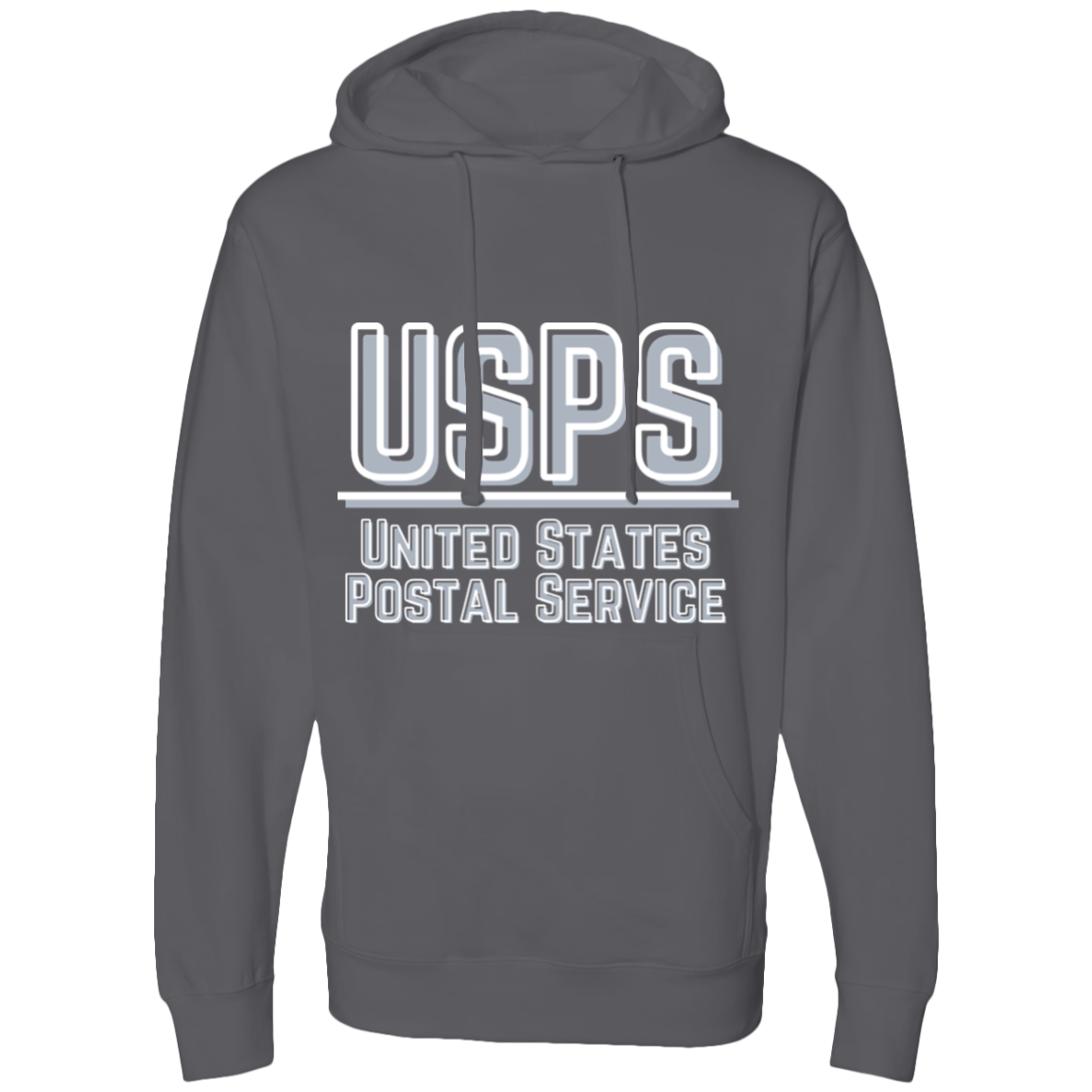 USPS Gray&White- Midweight Hooded Sweatshirt