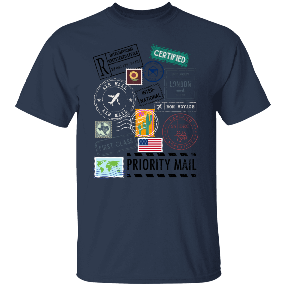 Postage Multi 5.3 oz. T-Shirt