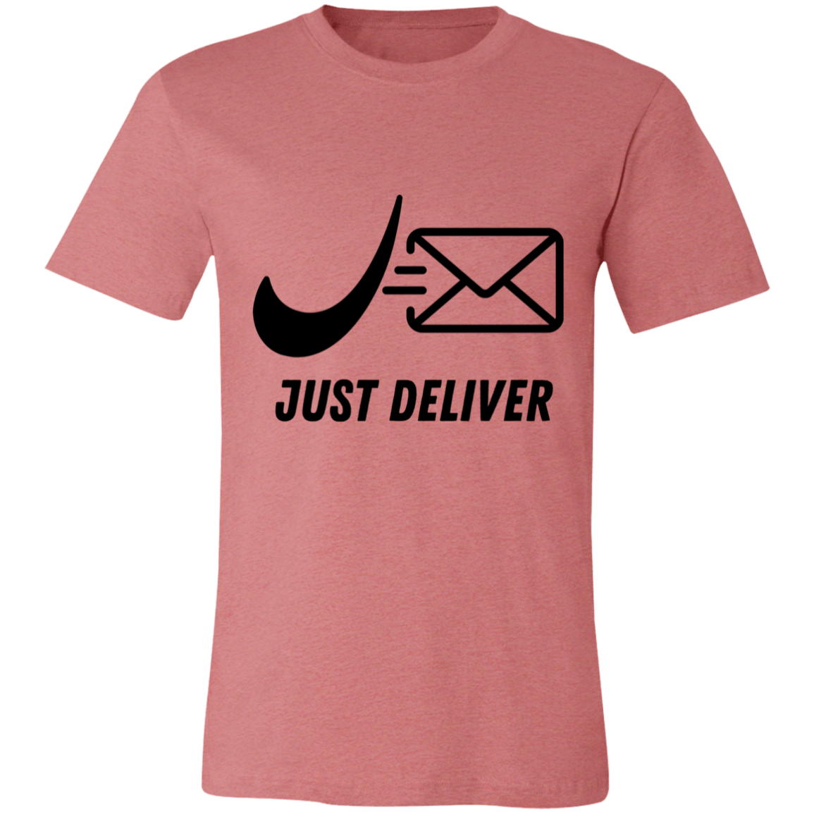 Just Deliver Envelope Black Unisex Jersey Short-Sleeve T-Shirt