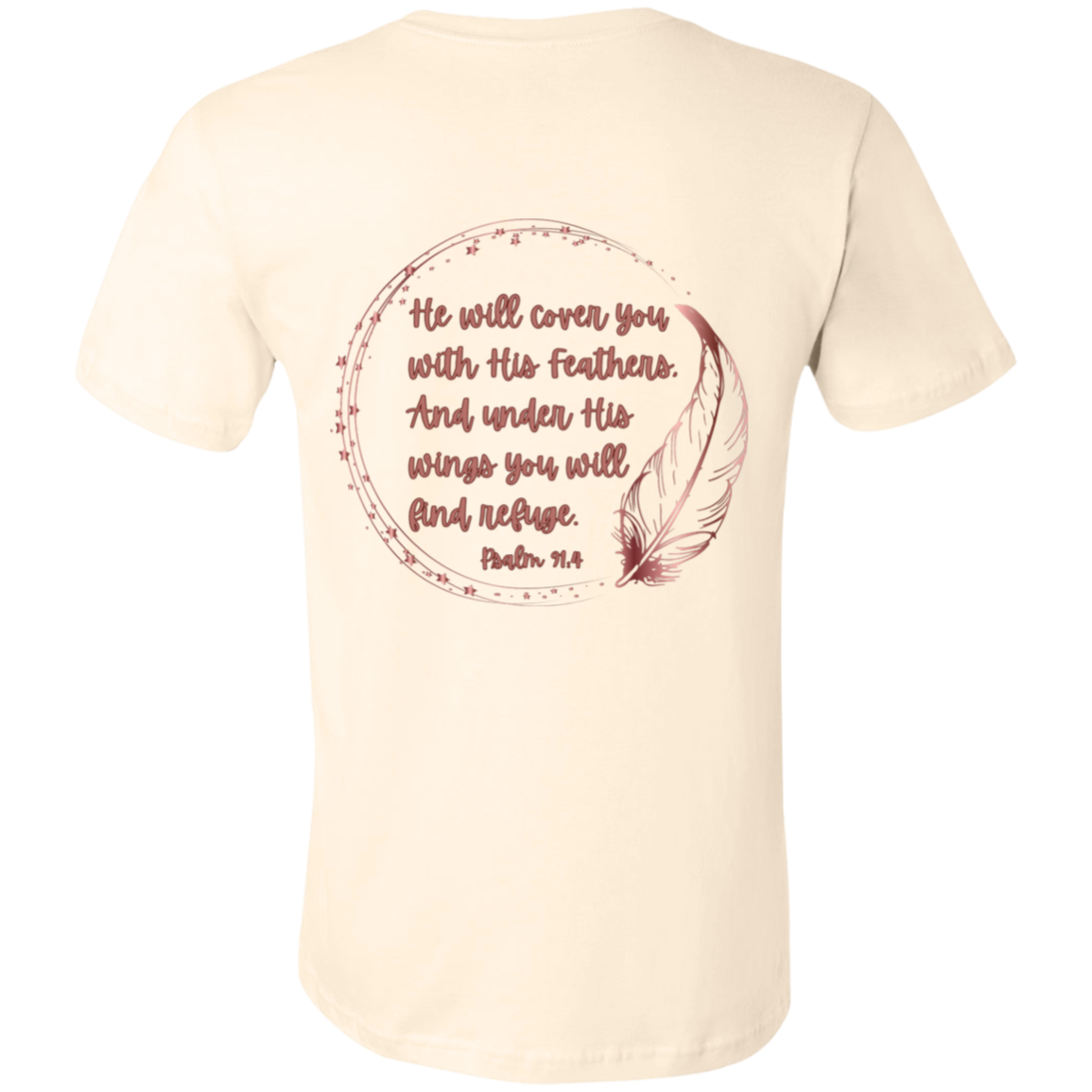 Psalm 91:4 Mauve Unisex Jersey Short-Sleeve T-Shirt