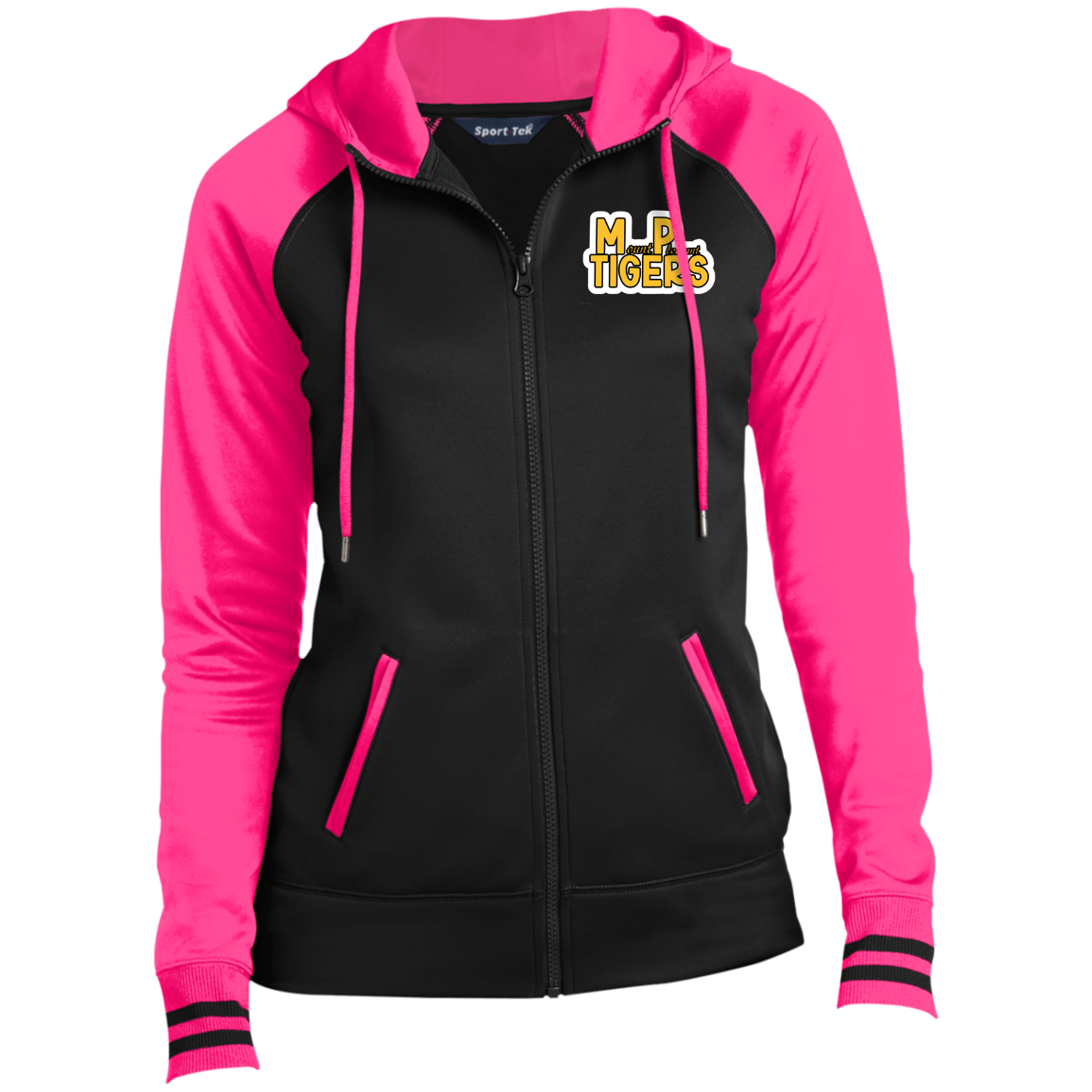 MP Tiger Gold & White- Ladies' Sport-Wick® Full-Zip Hooded Jacket