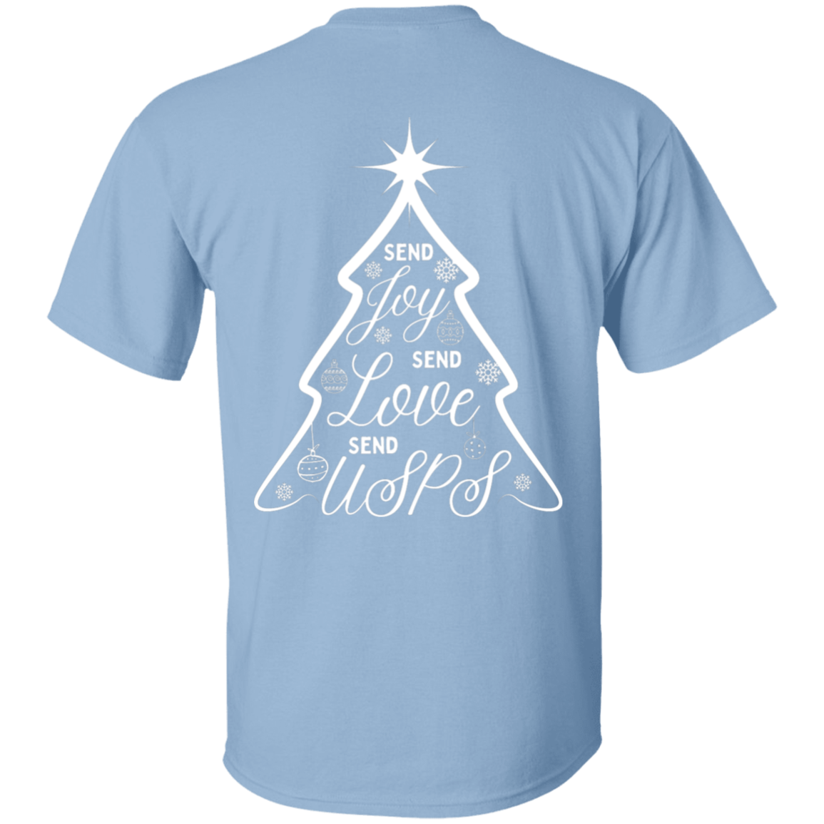 Send USPS XMas 5.3 oz. T-Shirt