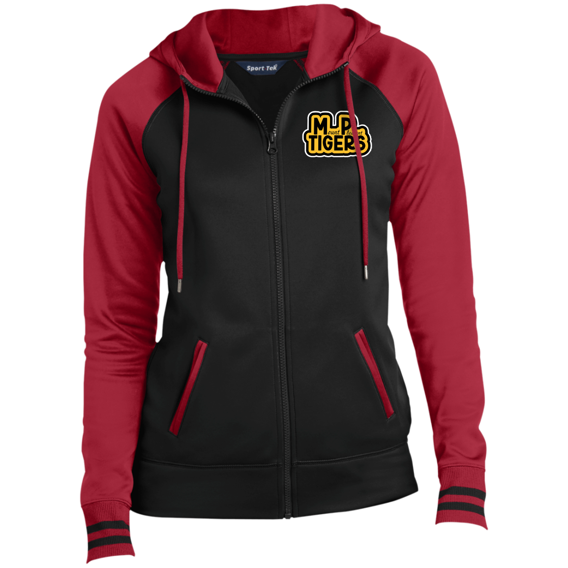 MP Tiger's Black & Gold- Ladies' Sport-Wick® Full-Zip Hooded Jacket