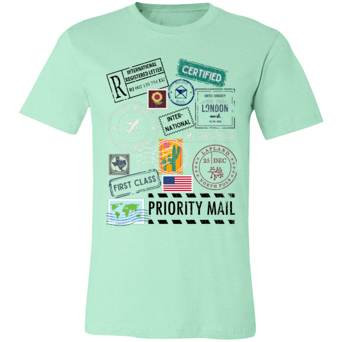 Postage Multi Unisex Jersey Short-Sleeve T-Shirt