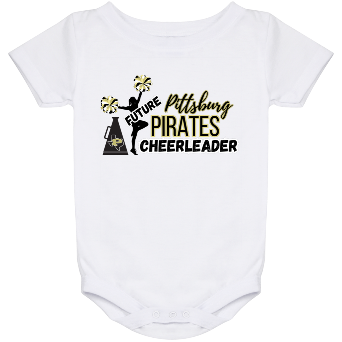 Future Pitt Pirate Cheerleader Baby Onesie 24 Month